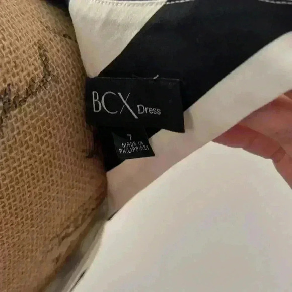 Black and white striped cocktail spring summer dress - Picture 5 of 5